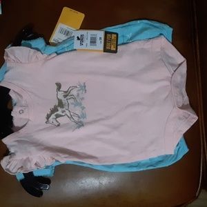 2 Carhartt onesies.1 Granables onesies. 1Wonder nation bathing suit